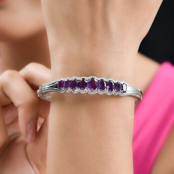 Afrikanischer Amethyst-Armreif, 19cm - 5,32 ct.