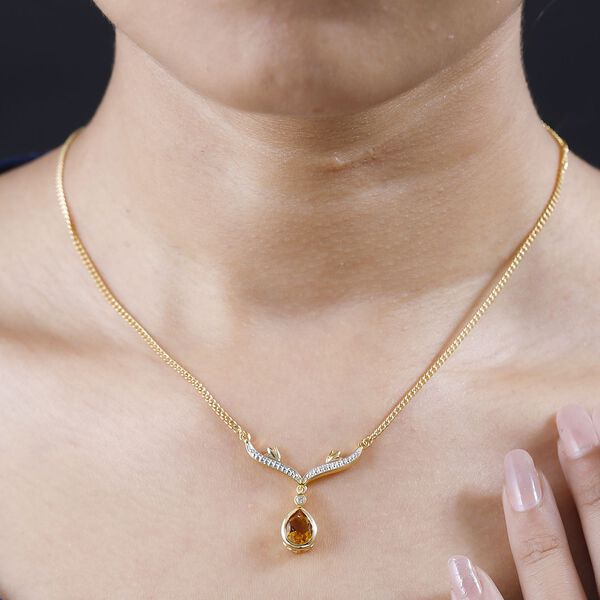 Serra Gaucha Citrin  Halskette, ca. 45 cm, ca. 1.51 ct image number 3