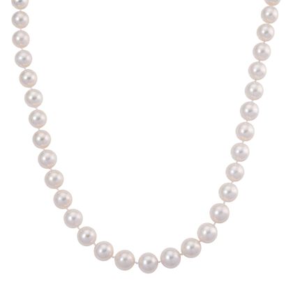 Wei&szlig;e Edison Perle (12-14 mm) Halskette ca. 50 cm 925 Silber vergoldet