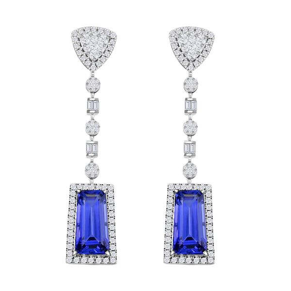 Chairman's Vault Collection - zertifiziert und gepr&uuml;ft RHAPSODY AAAA Tansanit und VS-EF Diamant Ohrringe in 950 Platin - 16,06 ct.