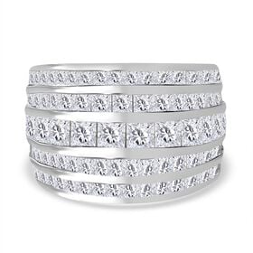 LUSTRO STELLA weißer Zirkonia-Ring -  	6,81 ct.