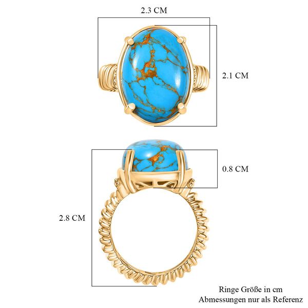 Blauer Türkis Ring - 9,42 ct. image number 7
