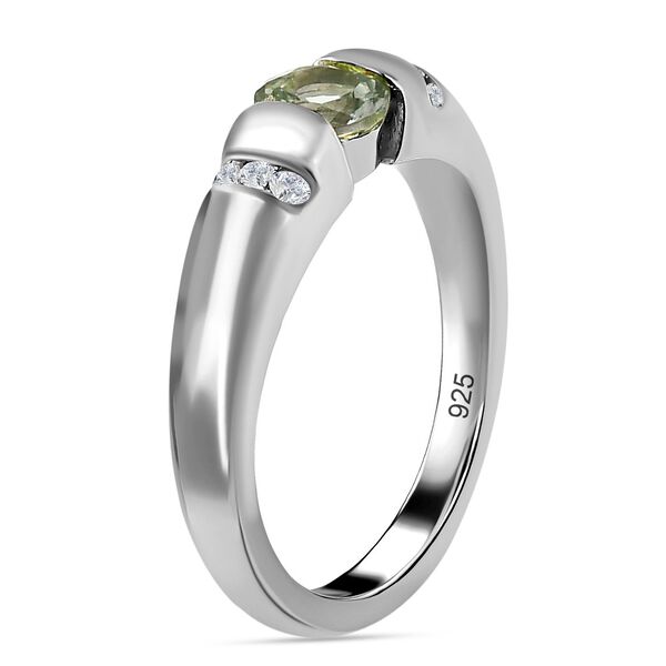Grüner Tansanit und Zirkon-Ring - 0,73 ct. image number 4