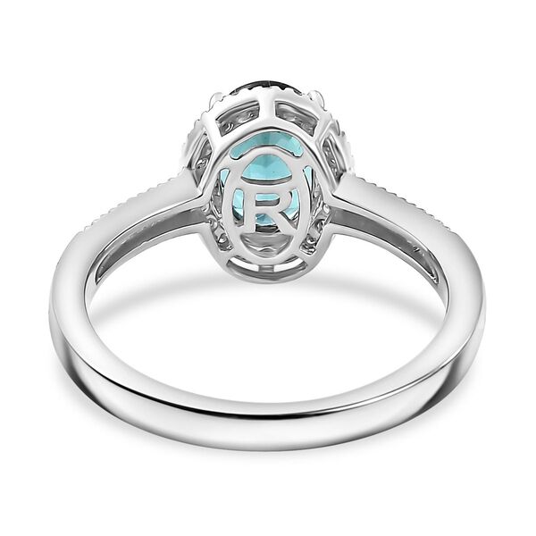 Rhapsody AAAA Pirineu Lagunen Turmalin, Weißer Diamant Ring 950 Platin (Größe 20.00) ca. 2.03 ct image number 6
