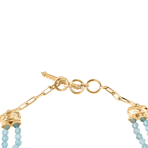 EVER TRUE AAA Labradorit, Apatit Armband ca. 19 cm Nickelfreies Messing ca. 22,64 ct. image number 4