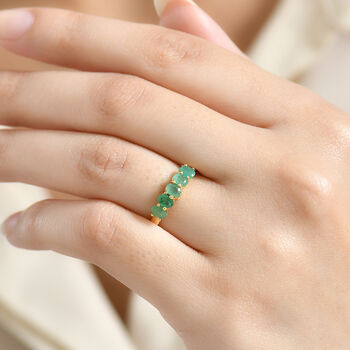 D'Joy AA Smaragd und Diamant Ring - 0,84 ct.