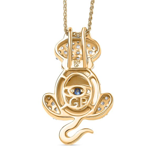 GP Trionfo Kollektion - Goldener Rutil Quarz, Zirkon und Kanchanaburi blauer Saphir Anhänger mit 50cm Kette - 4,41 ct. image number 6