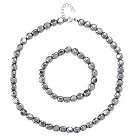 Terahertz Schmuckset 316L Edelstahl ca. 370,00 ct.