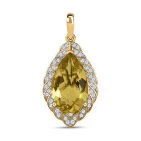 AAA Ouro Verde Quarz und Zirkon Anhänger, ca. 7,50 ct.