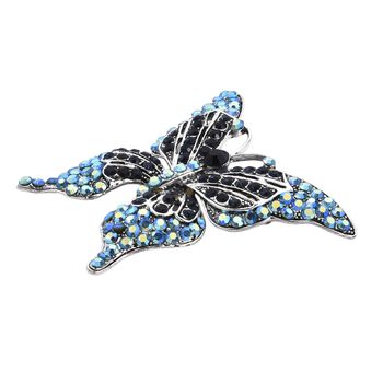 Mehrfarbiger Kristall Brosche Antikes Gold