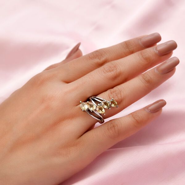 Citrin-Ring, (Gr&ouml;&szlig;e 16.00) Edelstahl, ca. 3,06 ct image number 3