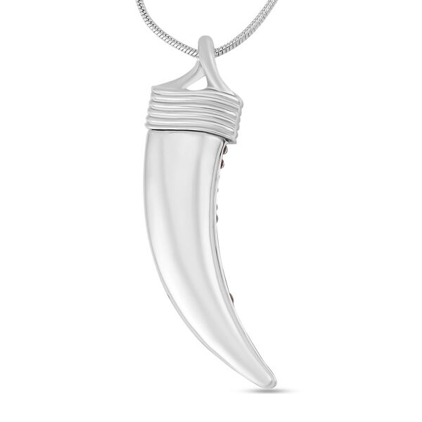 Weißer Kristall-Dolch-Halskette Silberton, 70cm image number 4