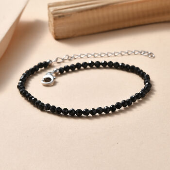 D'Joy schwarzes Spinell 19+5cm Armband - 12 ct.