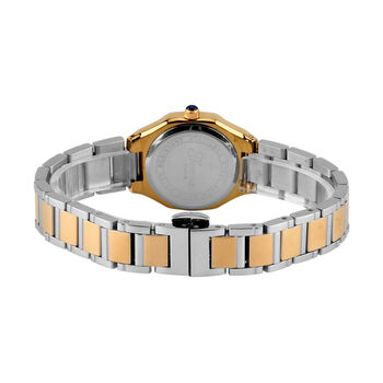 GENOA - Wei&szlig;er Zirkonia, Wei&szlig;es Perlmutt Schmuckset 316L Edelstahl Bicolor, 316L Edelstahl IP-Gelbbeschichtung, Nickelfreies Messing IP-Gelbbeschichtung und Legierung Bicolor