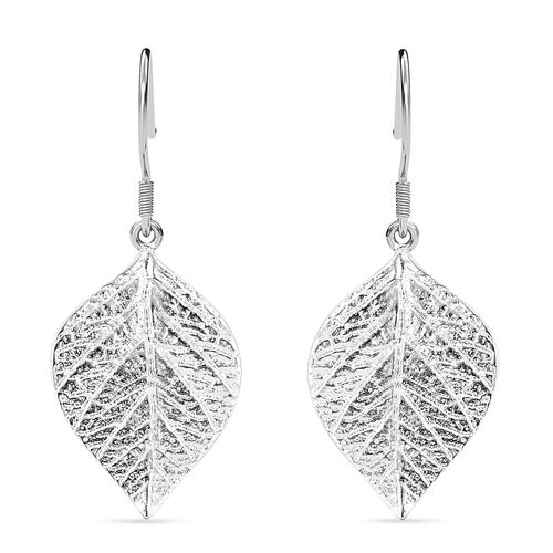 Royal Bali Kollektion - Blatt Ohrringe in 925 Silber image number 0