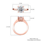 Moissanit Ring, 925 Silber 750 Roségold Vermeil - 1,73 ct. image number 6
