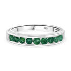 Socoto Smaragd Ring 925 Silber platiniert (Größe 18.00) ca. 0,58 ct