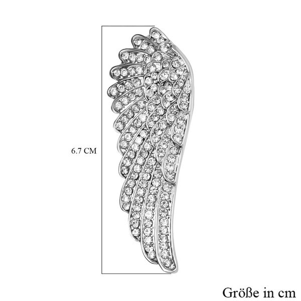 Wei&szlig;er Kristall Brosche image number 5