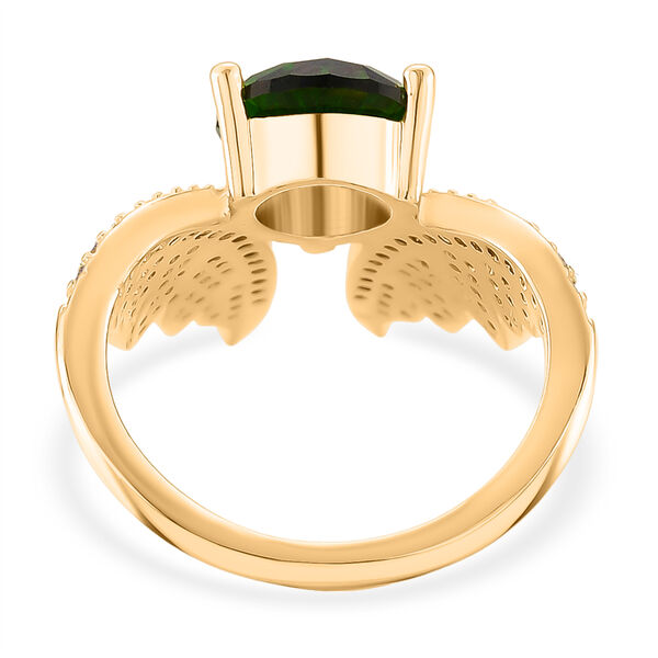 Gr&uuml;ner Zirkonia, Wei&szlig;er Zirkonia Ring Nickelfreies Messing (Gr&ouml;&szlig;e 17.75) image number 4