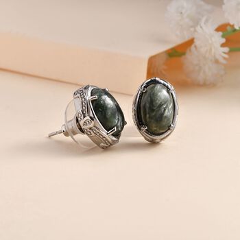 Sibirische Seraphinite-Ohrstecker - 5,81 ct.