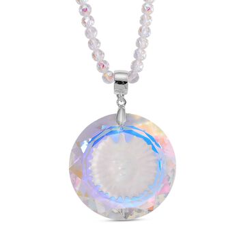 Wei&szlig;er Magie Farbe Kristall Anh&auml;nger mit Kette ca. 60 cm + 5 cm Extender