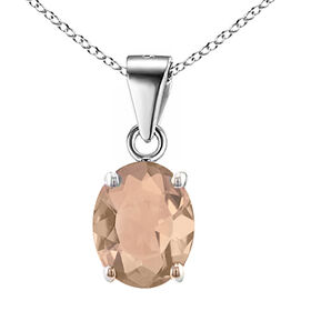 Lustro Stella Rosa Zirkonia Anhänger, 925 Silber
