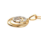 Diamant-Anhänger mit Silberkette, 50 cm, 925 Silber Gelbgold Vermeil ca. 0,33 ct image number 3