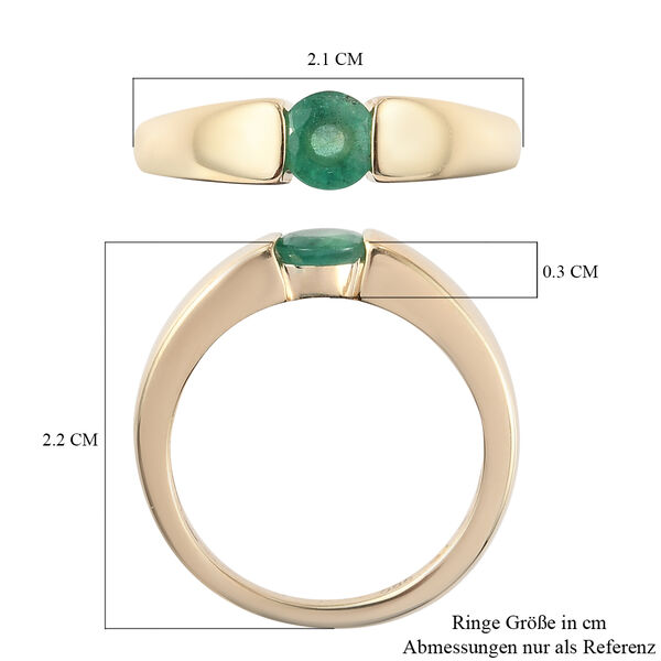AAA Kagem sambischer Smaragd-Ring, 585 Gelbgold  ca. 0,47 ct image number 7