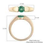 AAA Kagem sambischer Smaragd-Solitär-Ring in Gold image number 6
