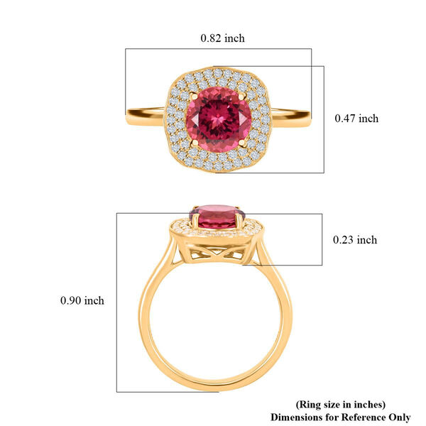 ILIANA AAA Rubellit und SI Diamant Ring in 750 Gold - 2,15 ct. image number 5