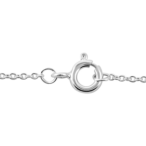 15-17mm wei&szlig;er S&uuml;&szlig;wasserperlen und Zirkon-Anh&auml;nger mit 45cm Kette - 0,10 ct. image number 4