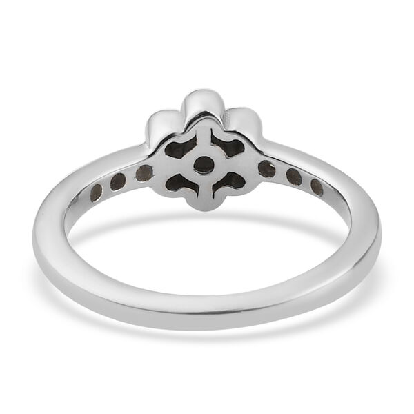 Weißer Diamant P Ring 925 Silber Platin-Überlagerung ca. 0,16 ct. image number 6