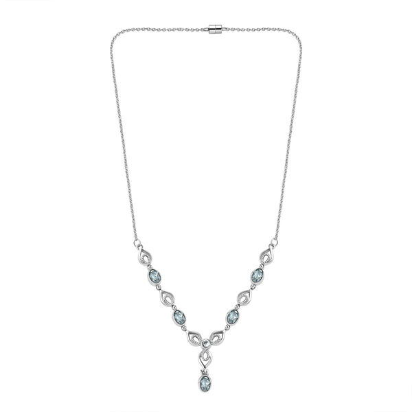 Himmelblaue Topas-Halskette, 45 cm - 2,81 ct. image number 4