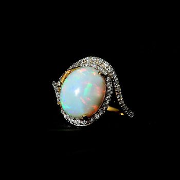 GP Trionfo Kollektion - AA nat&uuml;rlicher, &auml;thiopischer Welo Opal und Multi-Edelstein-Ring - 3,63 ct.