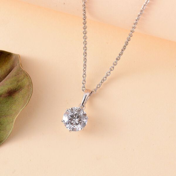 Zirkonia Anh&auml;nger mit 50cm Kette - 1,50 ct. image number 2