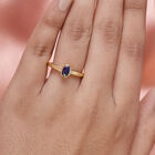 Ammolit Solitär Ring 925 Silber vergoldet  ca. 0,53 ct image number 2