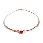 Evertrue Edelstein-Halskette mit 7 austauschbaren Edelsteinen, ca. 45 cm, Edelstahl 750 rosévergoldet ca. 24.50 ct