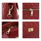 LA MAREY Crossbody Tasche aus 100% echtem Leder mit RFID Schutz und abnehmbarem Riemen, Burgunderrot image number 4