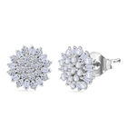 LUXURIANT DIAMOND - Lab Grown Diamant VS-EF SGL zertifiziert Ohrringe 925 Silber platiniert ca. 1.00 ct