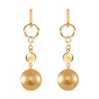 Goldene Muschelkernperle Ohrringe 925 Silber 750 Gelbgold Vermeil