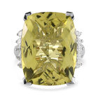 Ouro Verde-Quarz und Zirkon Ring 925 Silber platiniert  ca. 20,54 ct image number 0