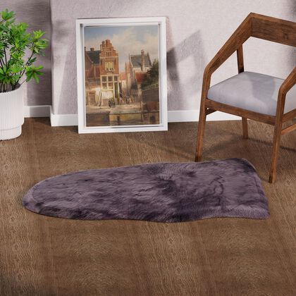Luxury Edition: Wolkenweicher 2200 GSM Kunstfell Teppich 60x100 cm, dunkel grau