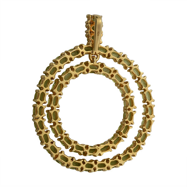 Natürlicher Peridot Anhänger, 925 Silber vergoldet, ca. 8.67 ct image number 2