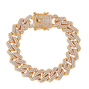 Wei&szlig;es Kristall-Armband ca. 19 cm