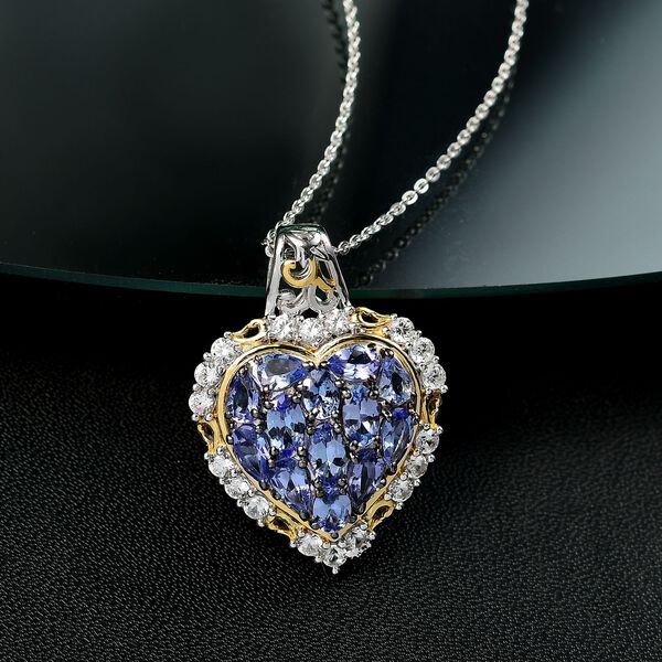 Tansanit Schmuckset 925 Silber rhodiniert ca. 3.51 ct image number 2