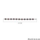 Rotes Granat Armband, ca. 19 cm, Edelstahl ca. 10,93 ct image number 4