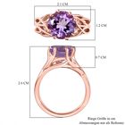 AA Rosa Amethyst Ring, Messing, (Größe 17.00) ca. 3.52 ct image number 6