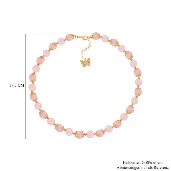 Rosenquarz Halskette, 45 cm - 420 ct. image number 5