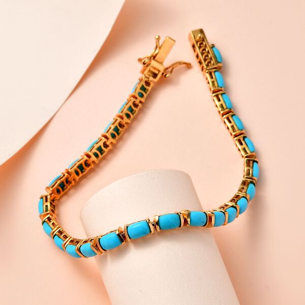 Amerikanisches, nat&uuml;rliches Sleeping Beauty T&uuml;rkis Eternity-Armband, 19cm - 12,50 ct. image number 1