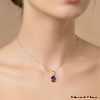 AA Tansanit Anh&auml;nger 375 Gelb Gold ca. 0,61 ct.